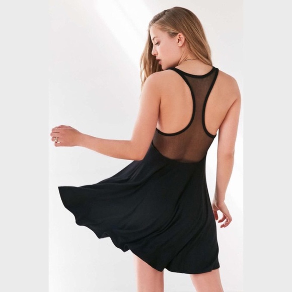 UO Silence+Noise Chance Mesh Racerback Mini Dress